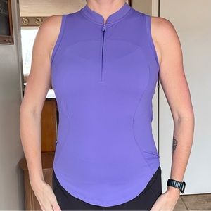Lululemon Front Zip Mock-Neck Tennis Tank Top
Charged Indigo